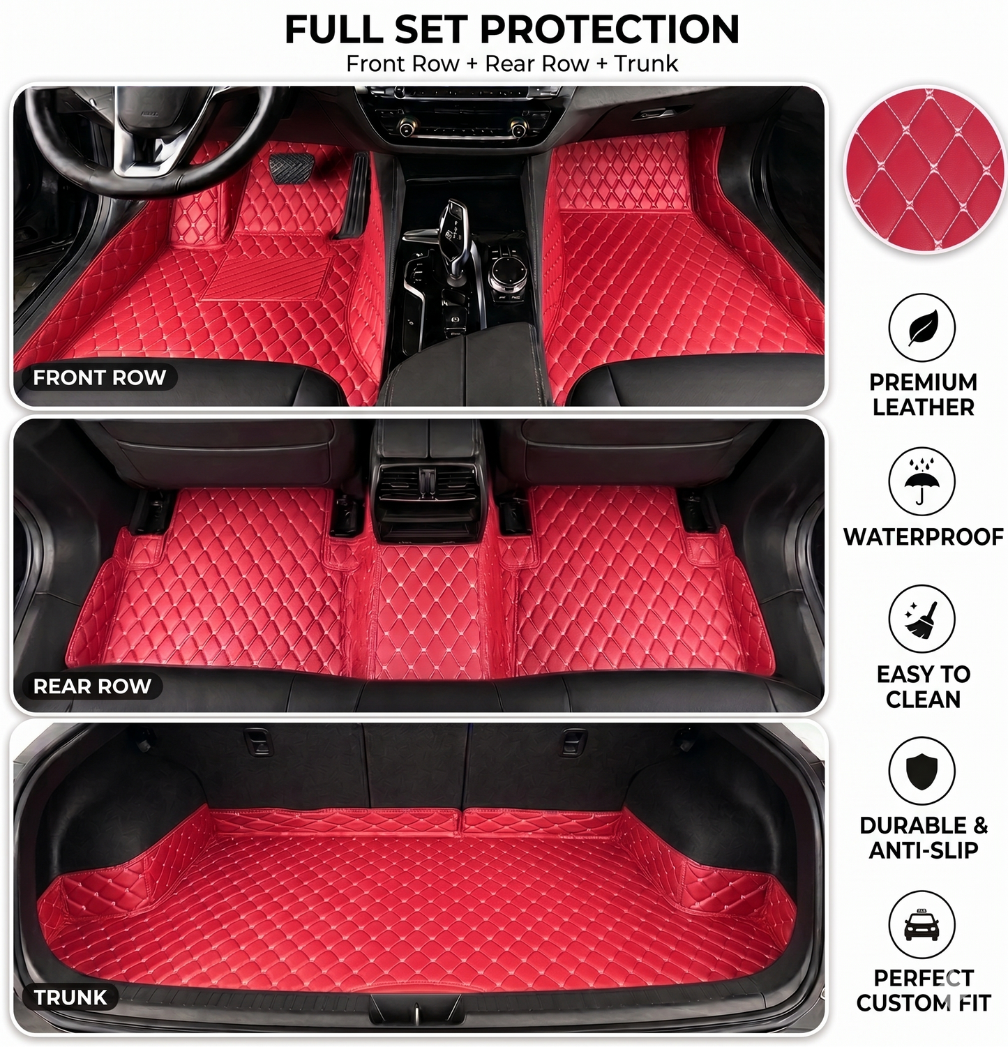 🔥 Best Seller 50% OFF 🔥 Elvie Heavy Duty Universal Fit Car Mats, SUVs, and Trucks