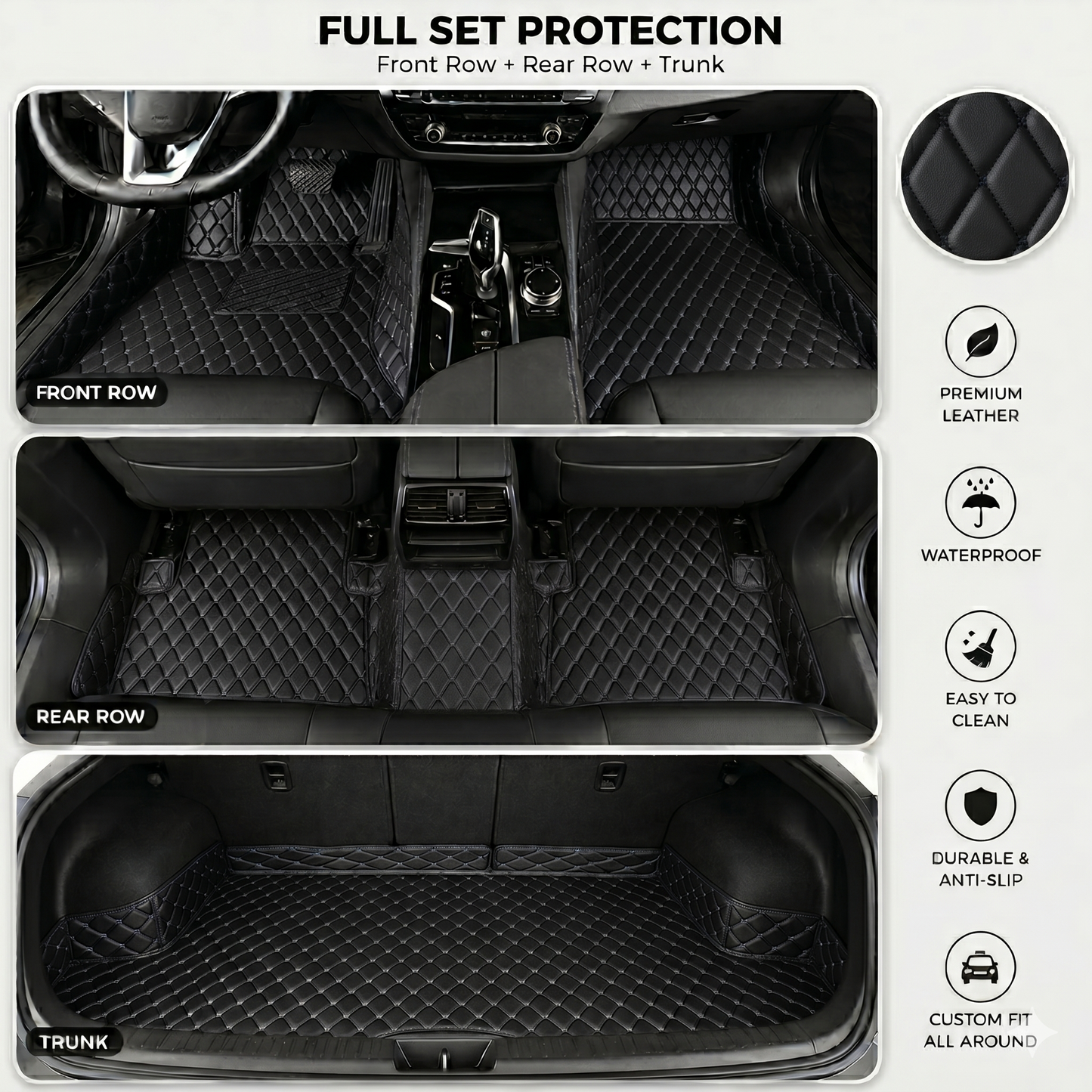 🔥 Best Seller 50% OFF 🔥 Elvie Heavy Duty Universal Fit Car Mats, SUVs, and Trucks