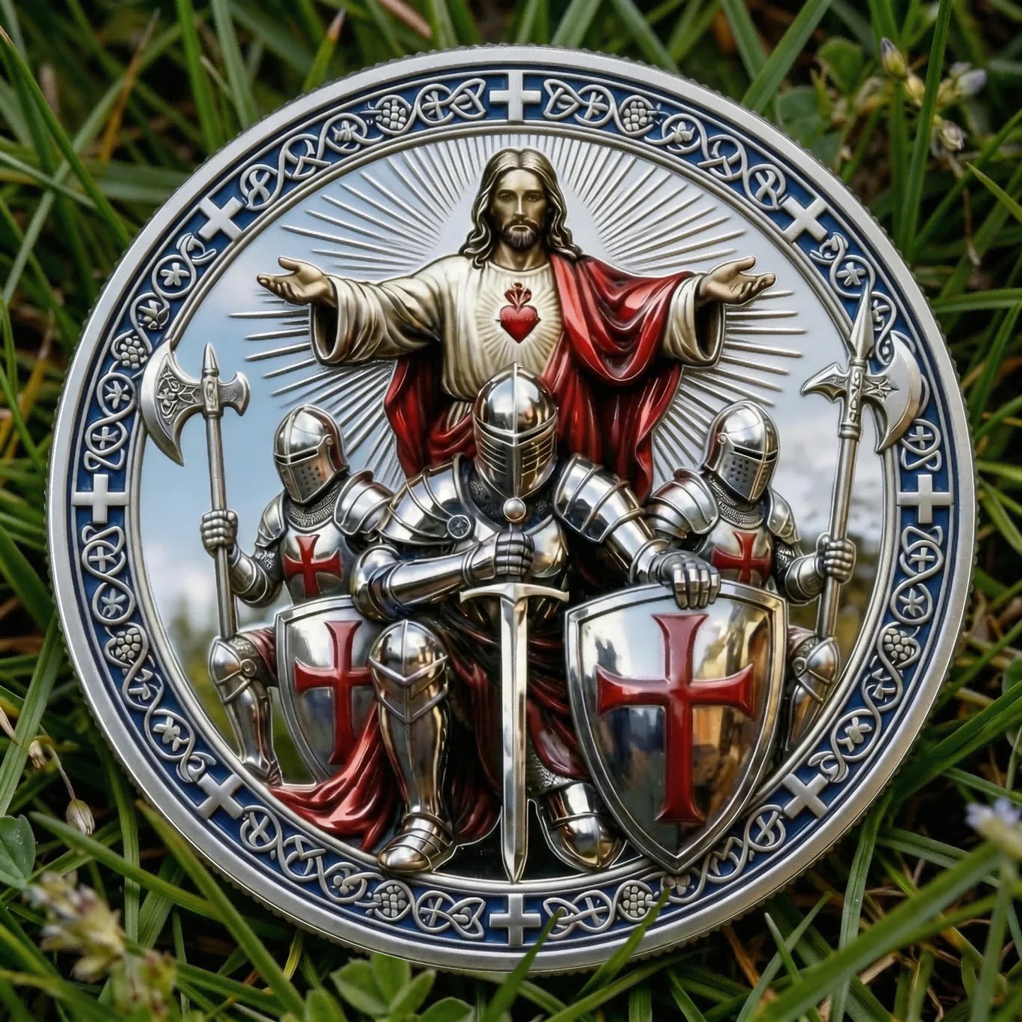 ⚡️Last Day 50% OFF - Sacred Brotherhood Knights Challenge Coin ✝️🛡️🪙